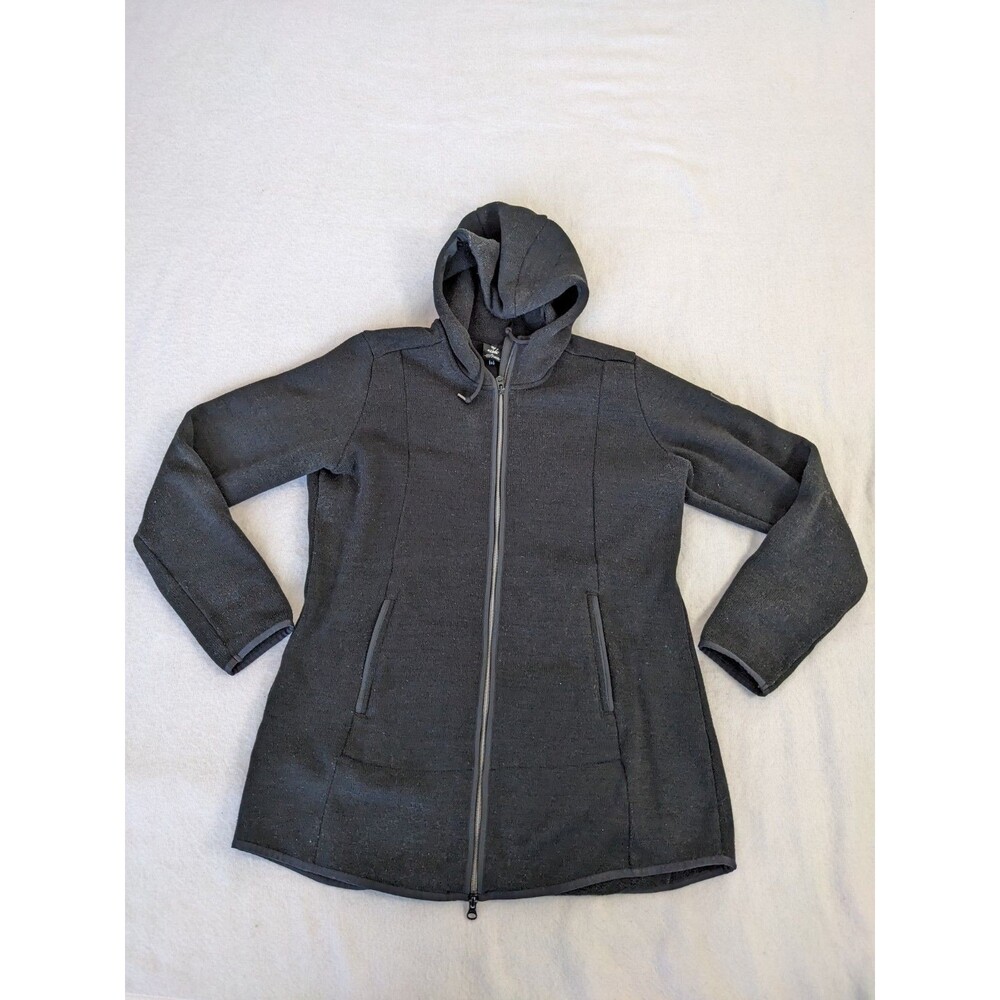 KUHL ASCENDYR Hoodie Sweater Fleece Jacket Womens Large Gray Hooded Outdoor
